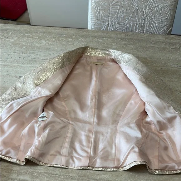 MICHAEL Michael Kors Cream Tailored Blazer pale, pink and white gold - Picture 10 of 16